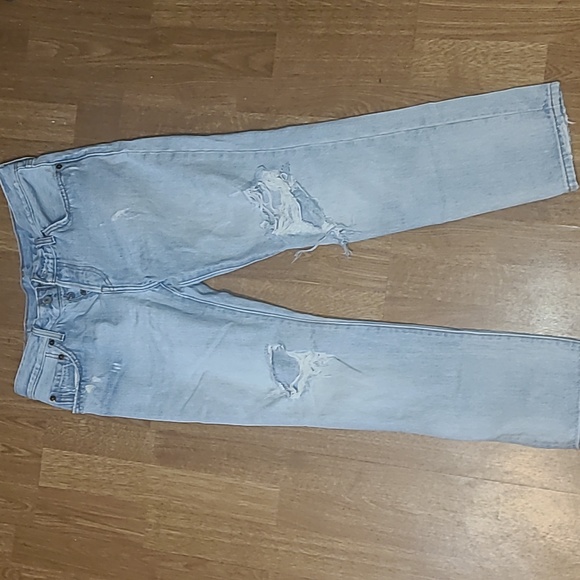 Levi's Denim - LEVIS | 501 CT Light Wash Distressed Button Fly Jeans Sz 14/32